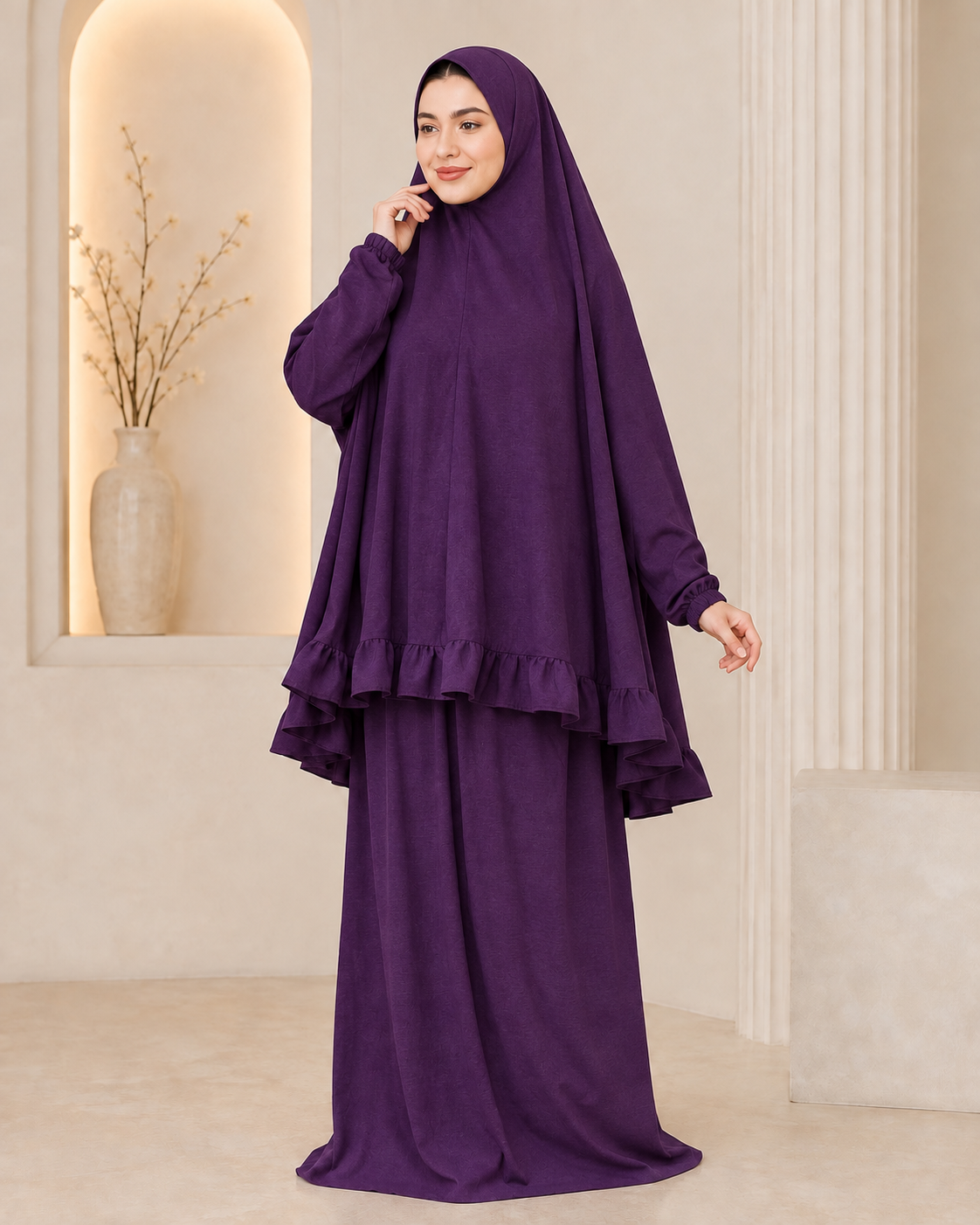 Plum Purple Women Prayer Set