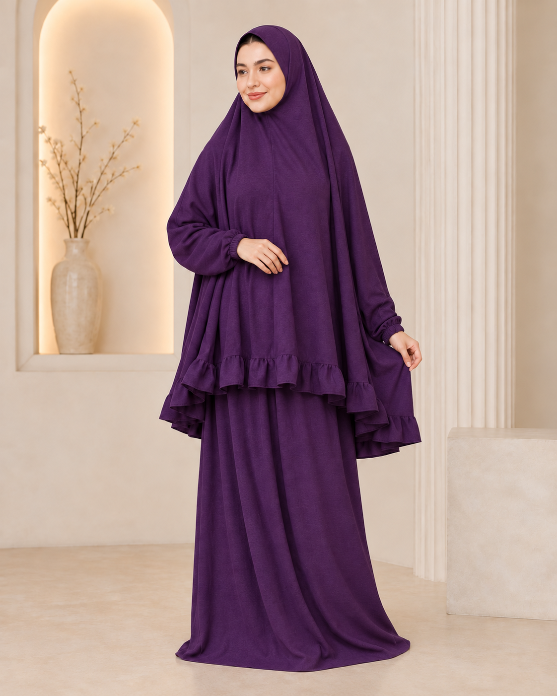 Plum Purple Women Prayer Set
