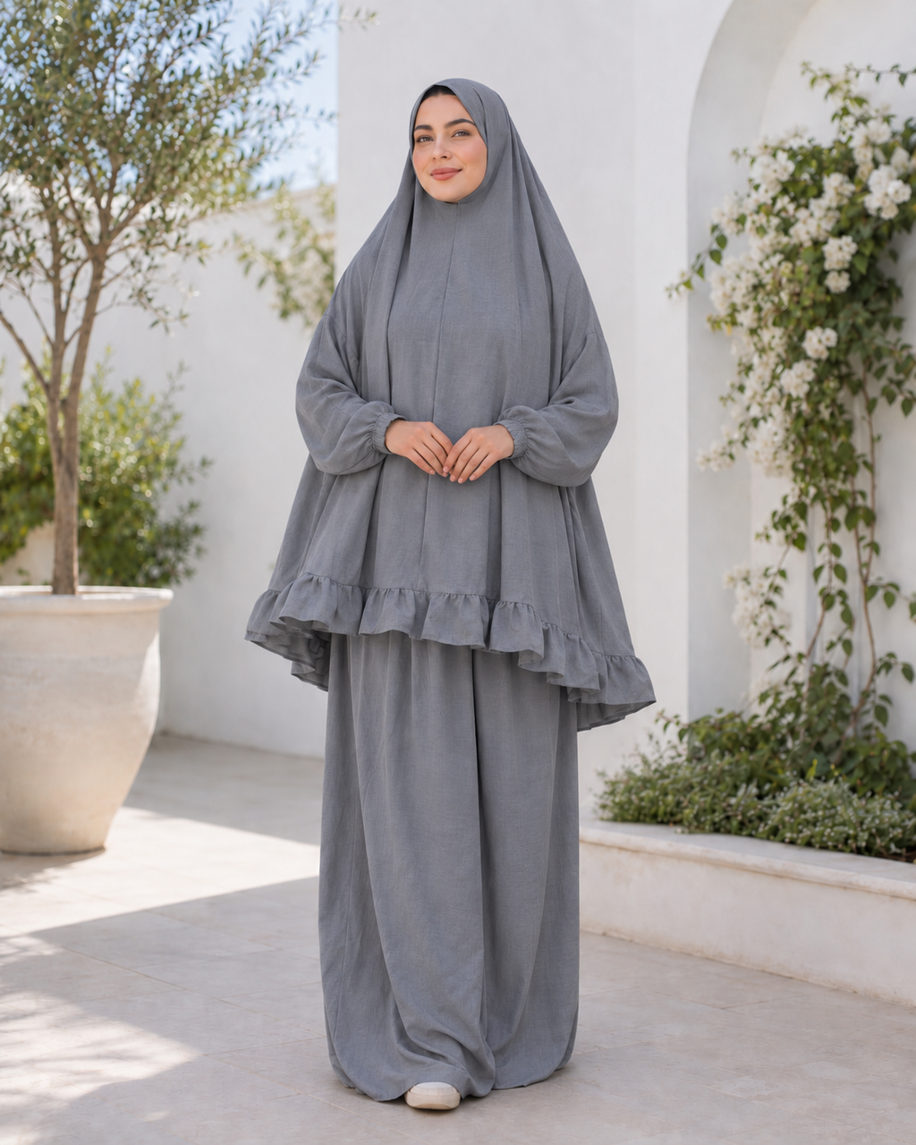 Moonlit Gray Women Prayer Set