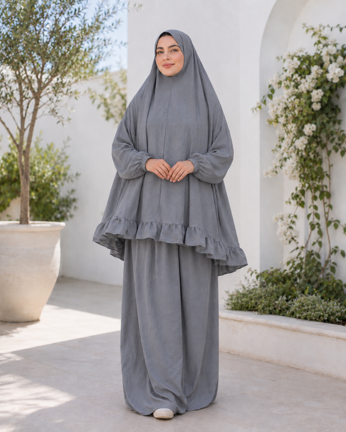 Moonlit Gray Women Prayer Set