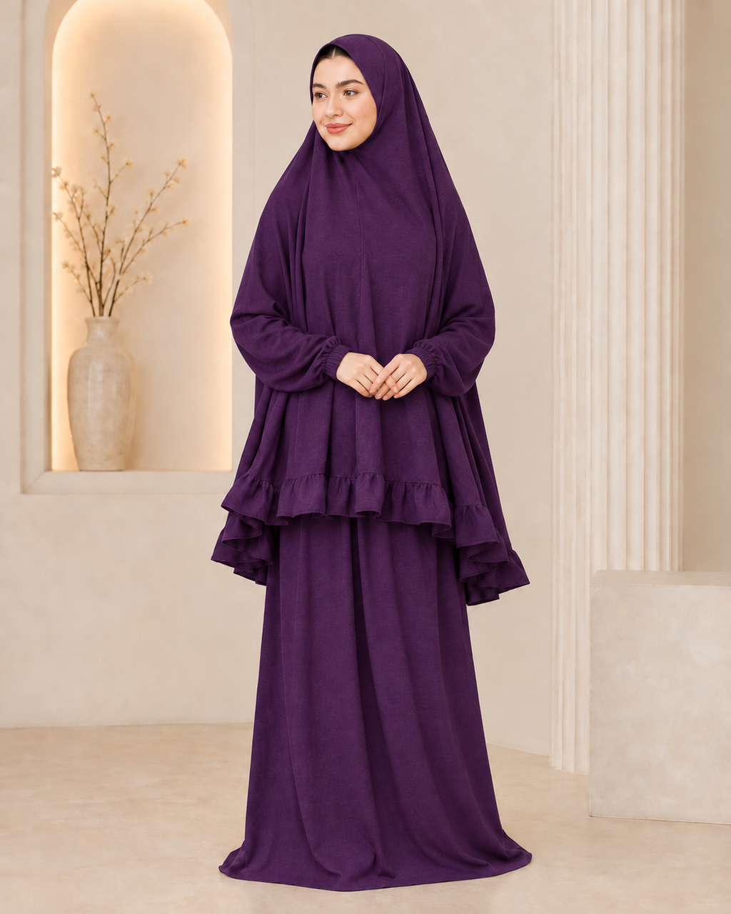 Plum Purple Women Prayer Set