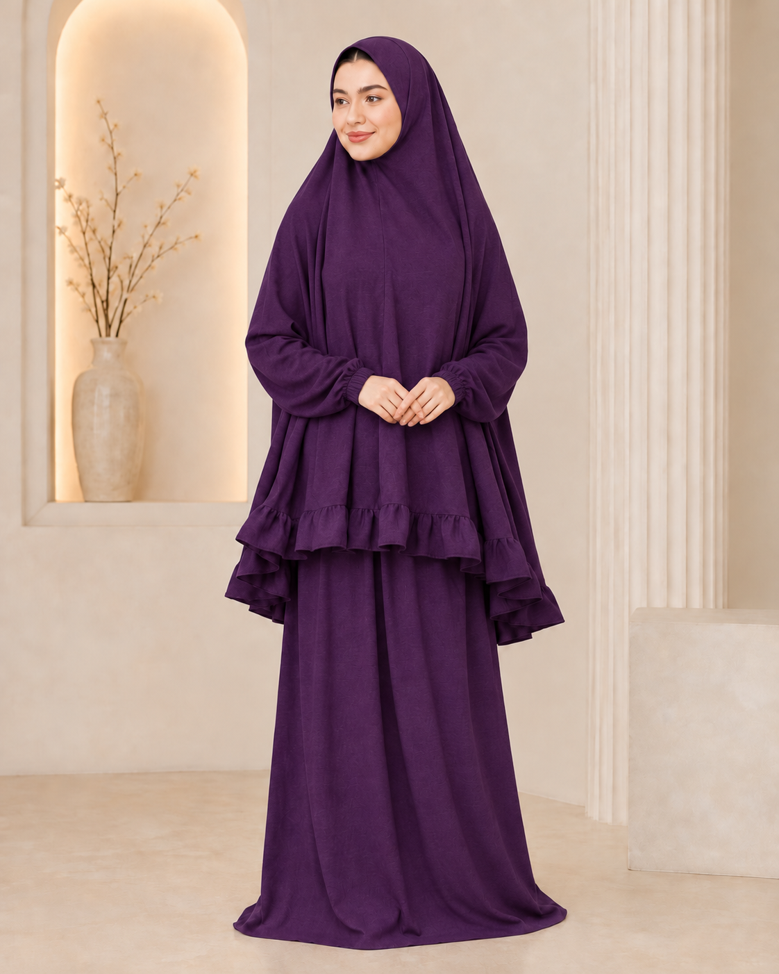 Plum Purple Women Prayer Set